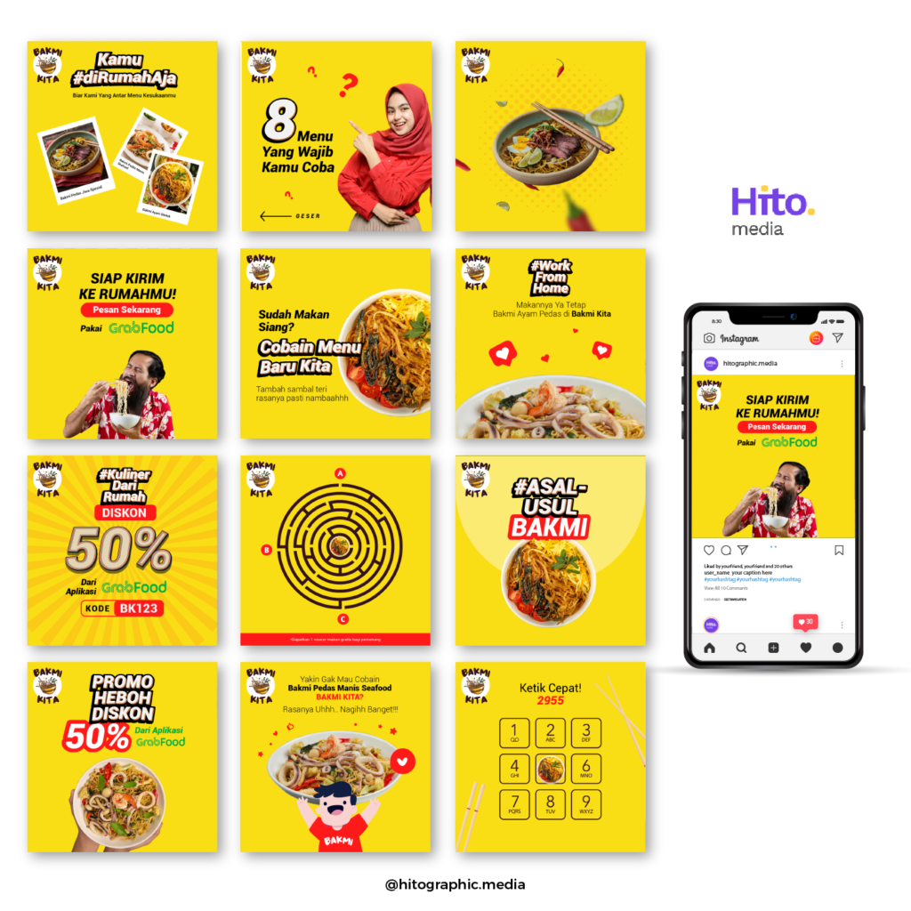 Jasa desain feed instagram social media management - Hitographic id