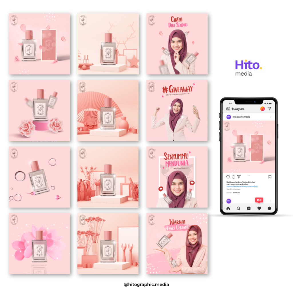 Jasa desain feed instagram social media management - Hitographic id