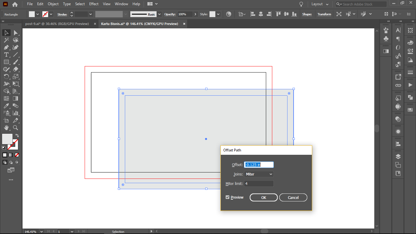 Safe Area - Tutorial Cara Membuat Kartu Bisnis di Adobe Illustrator