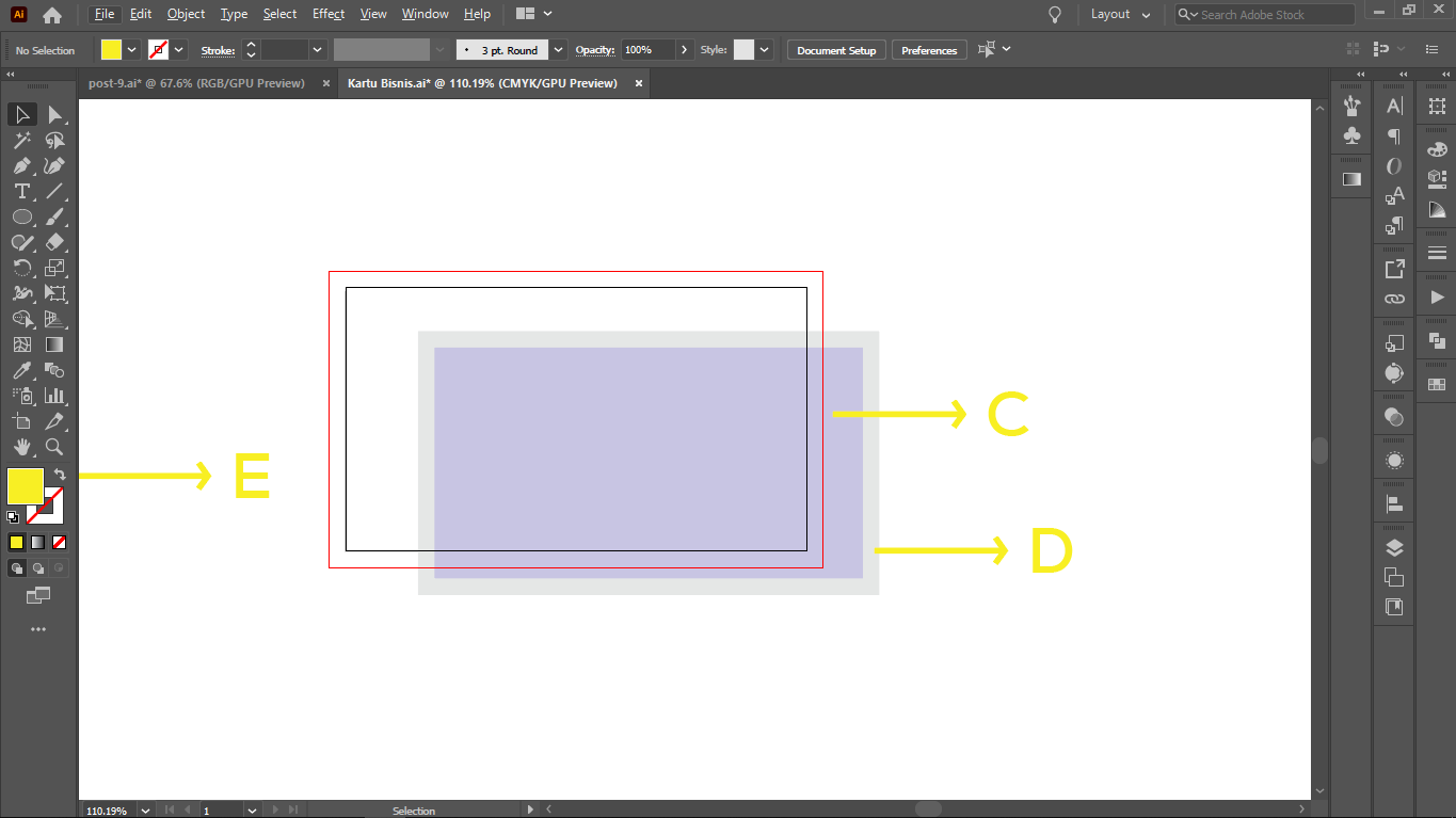 Safe Area - Tutorial Cara Membuat Kartu Bisnis di Adobe Illustrator